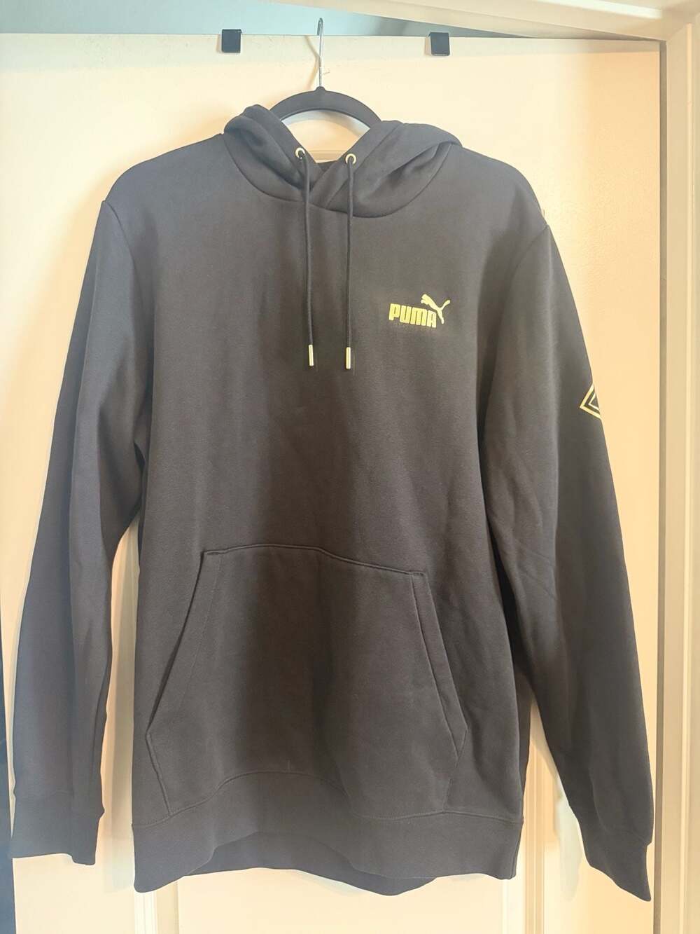 Puma Maximal Metallic Hoodie in Black